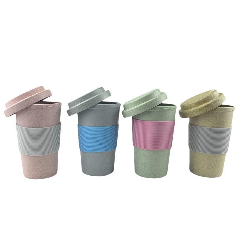 KHB02008—350ml带盖秸秆咖啡杯