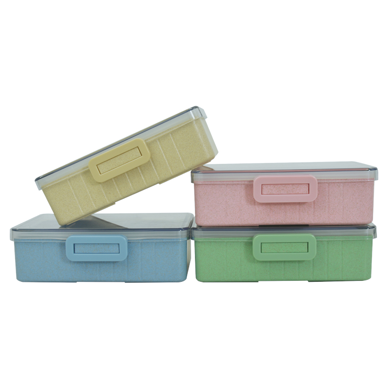 KHF031001—Bamboo fiber single layer square sealed lunch box