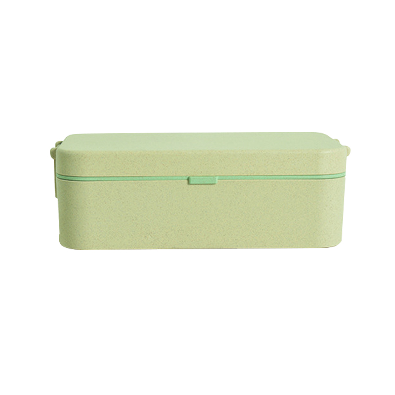 KHF031003—Single layer hidden button bamboo fiber lunch box3