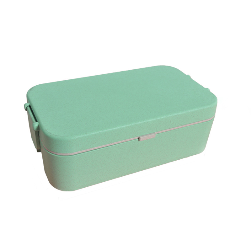 KHF031003—Single layer hidden button bamboo fiber lunch box4