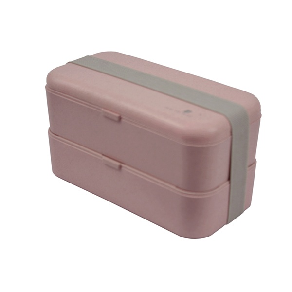 KHF022001-double layer strapped wheat straw lunch box4
