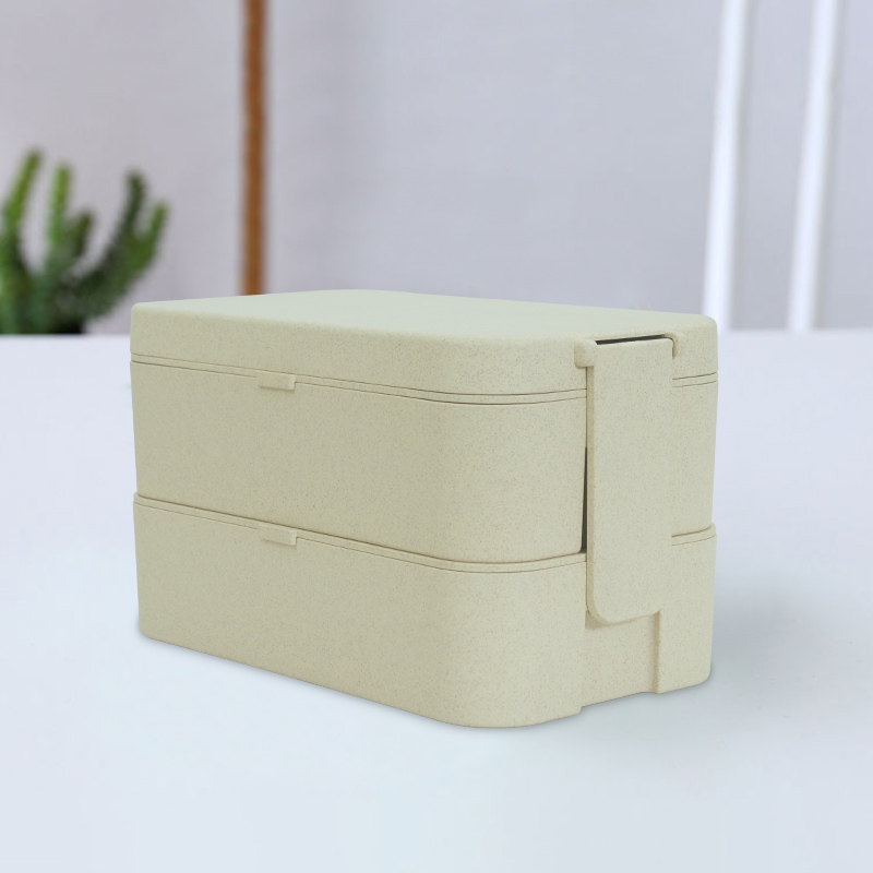 KHF022010—double layer patented hidden button straw lunch box5