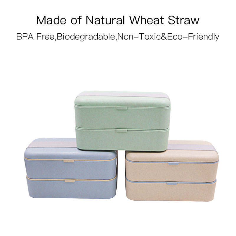 Biodegradable double-layer lunch box8