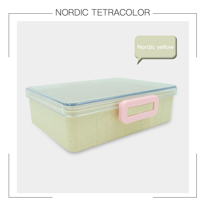 Single layer straw material lunch box3