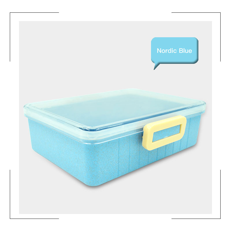 Single layer straw material lunch box5