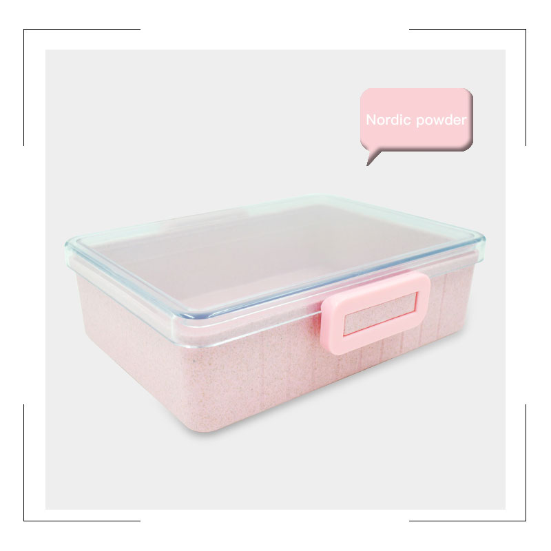 Single layer straw material lunch box6