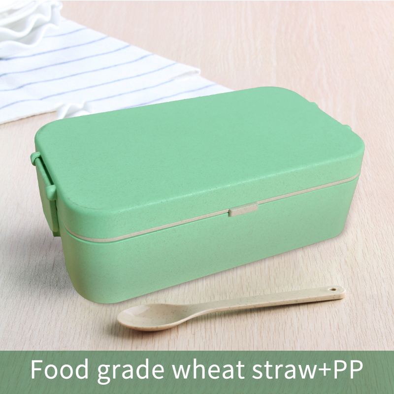 KHF021003-A eco-friendly wheat straw lunch box single layer bento box2