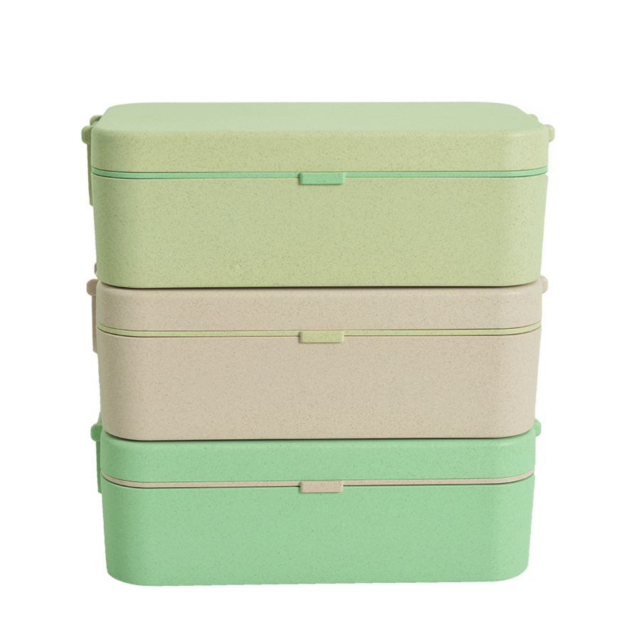 KHF021003-A eco-friendly wheat straw lunch box single layer bento box7