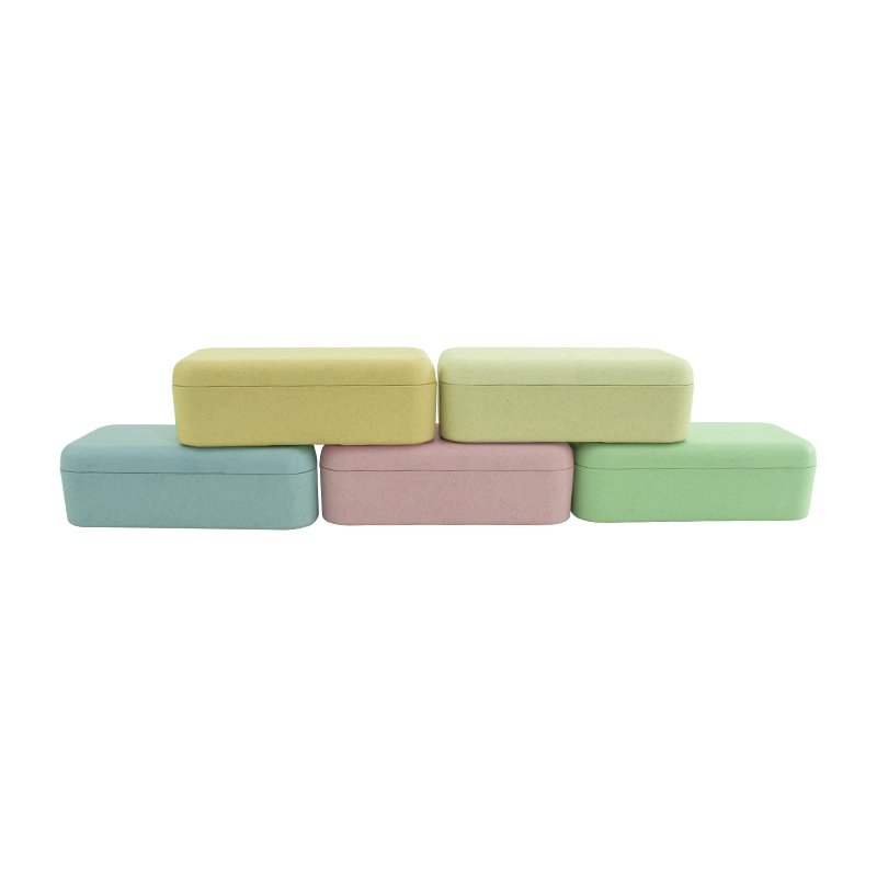 KHF021004-biodegradable Single layer straw lunch box5