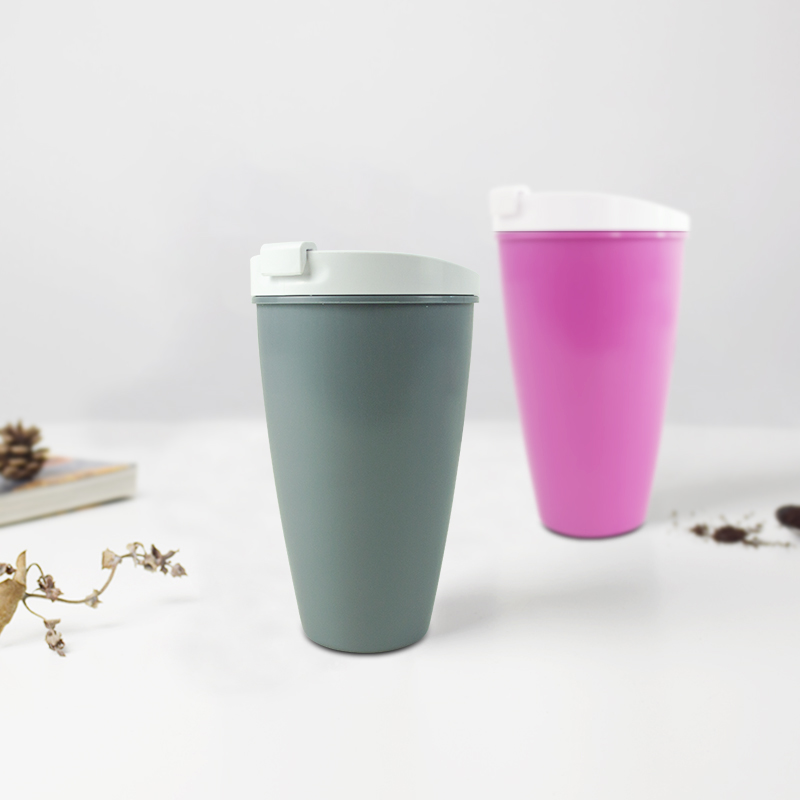 KHB04009-400 ml double PLA coffee cup with lid7