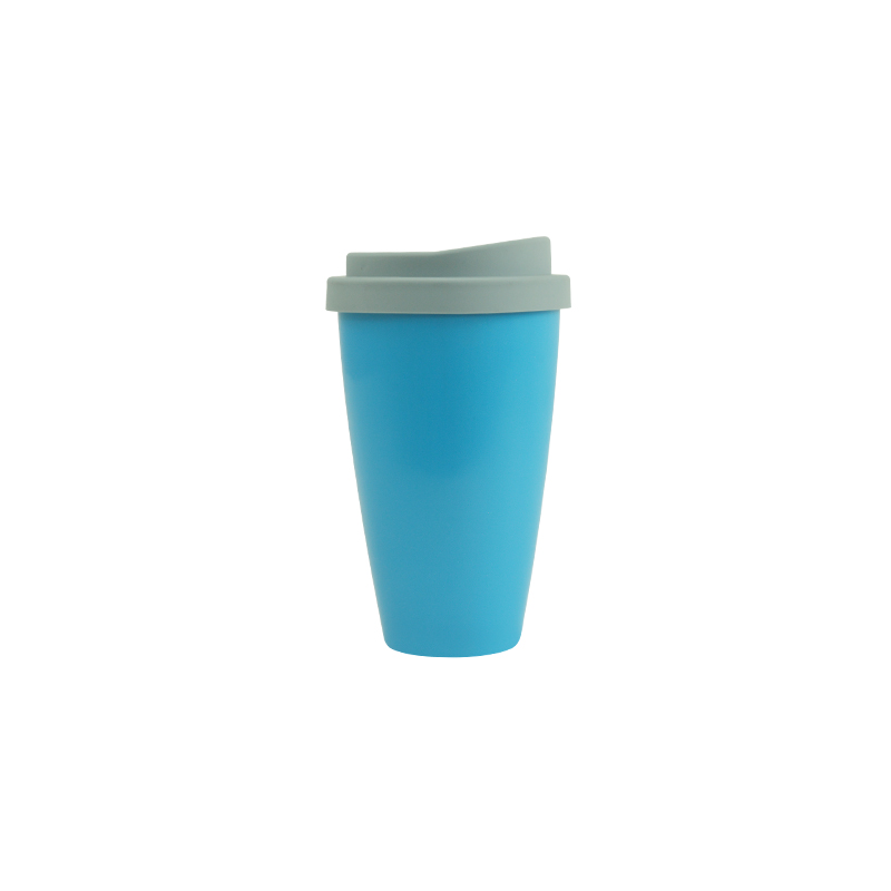 KHB04009-Double layer 400ml PLA cup with silicone lid2