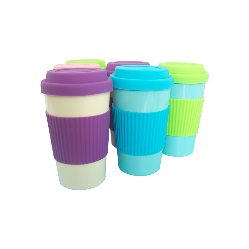 KHB04005-350 ml PLA silica gel cup with round mouth cover3