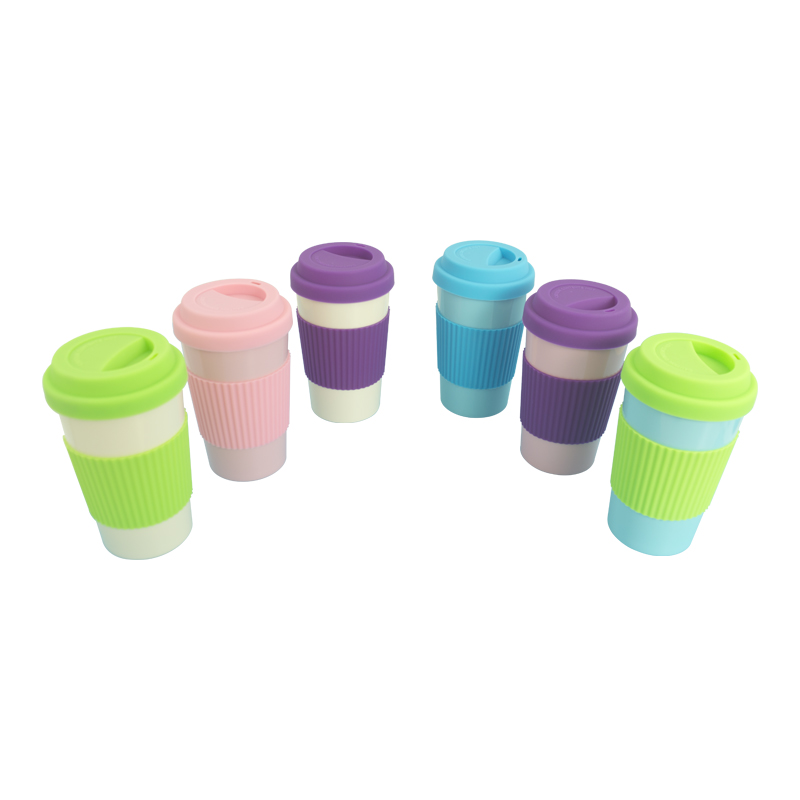 KHB04005-350 ml PLA silica gel cup with round mouth cover5