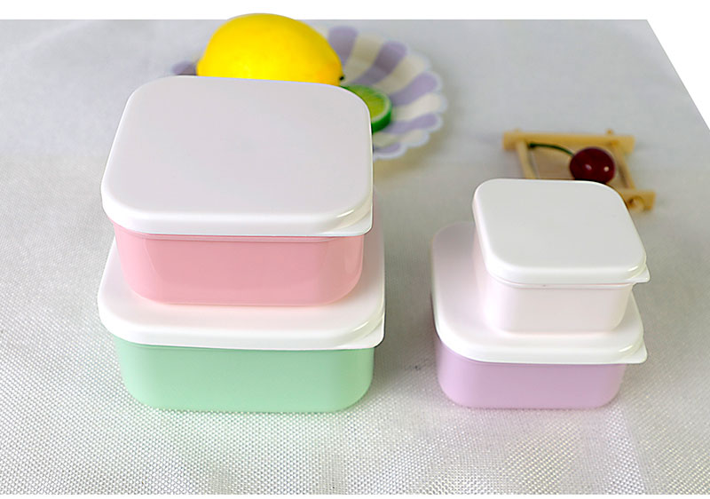 KHF011004-PP square children's lunch box set of four4