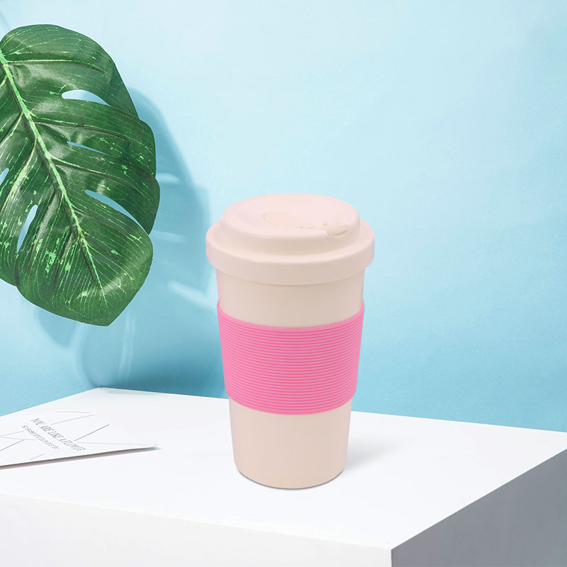 KHB04006-350 ml PLA silica gel spiral mouth cup with cover5