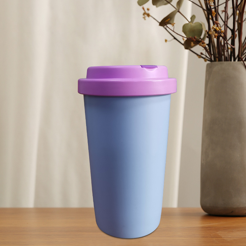KHB04006-350 ml PLA silica gel spiral mouth cup with cover6