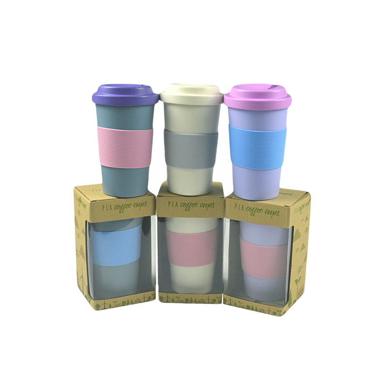 KHB04006-350 ml PLA silica gel spiral mouth cup with cover7
