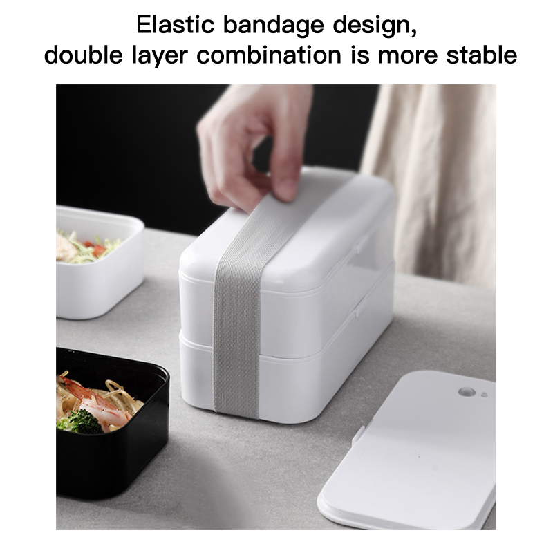 PP plastic strap double - layer patent bento box6