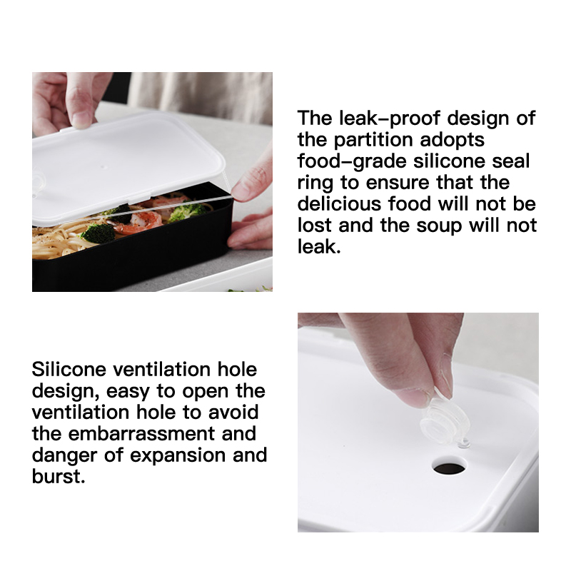PP plastic strap double - layer patent bento box8