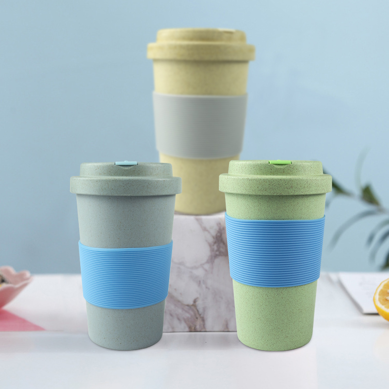 KHB02006—350 ml straw coffee cup with lid