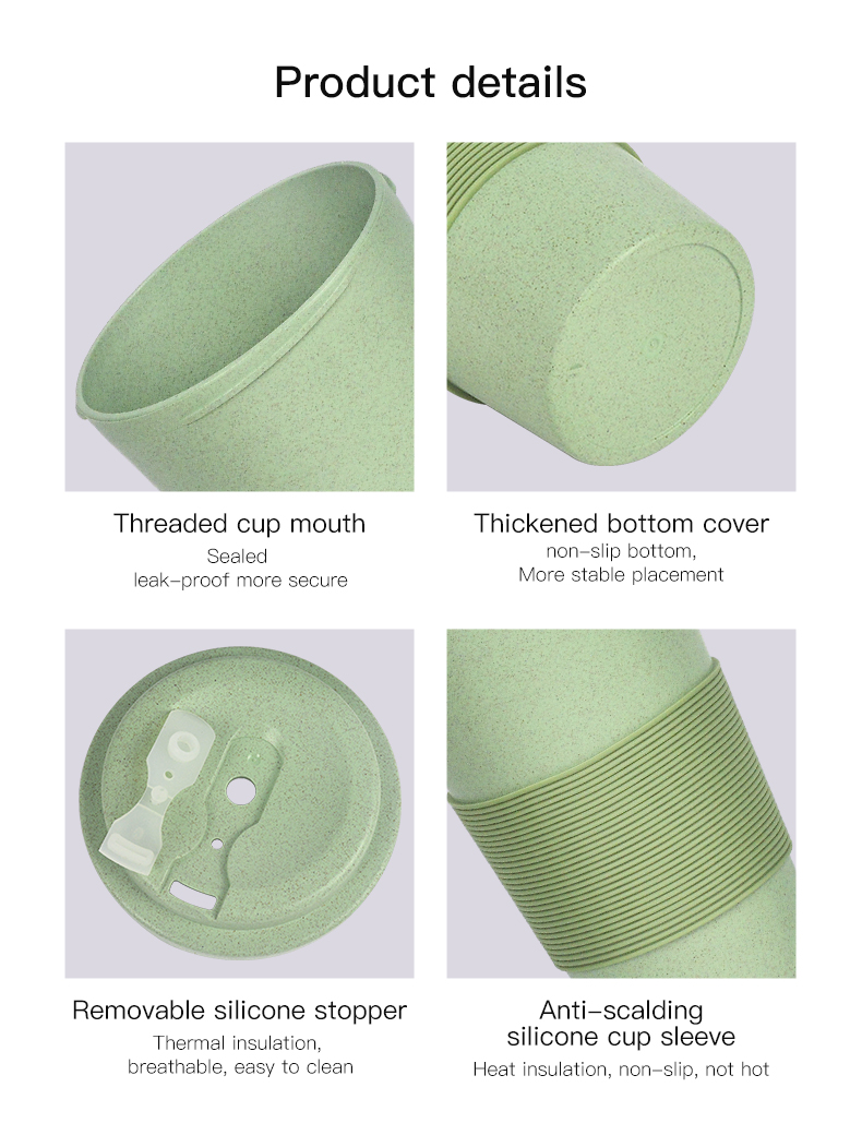20 Oz biodegradable wheat straw cup3