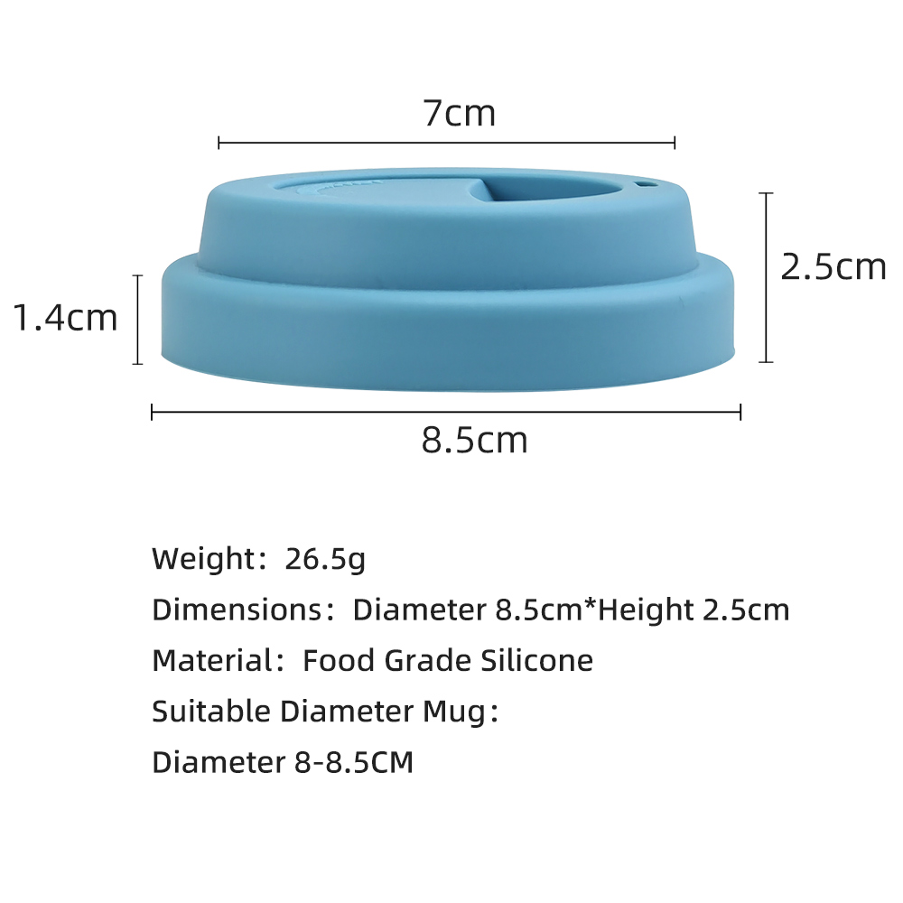 D 8.5 unbreakable Reusable Coffee Mug cup lid5