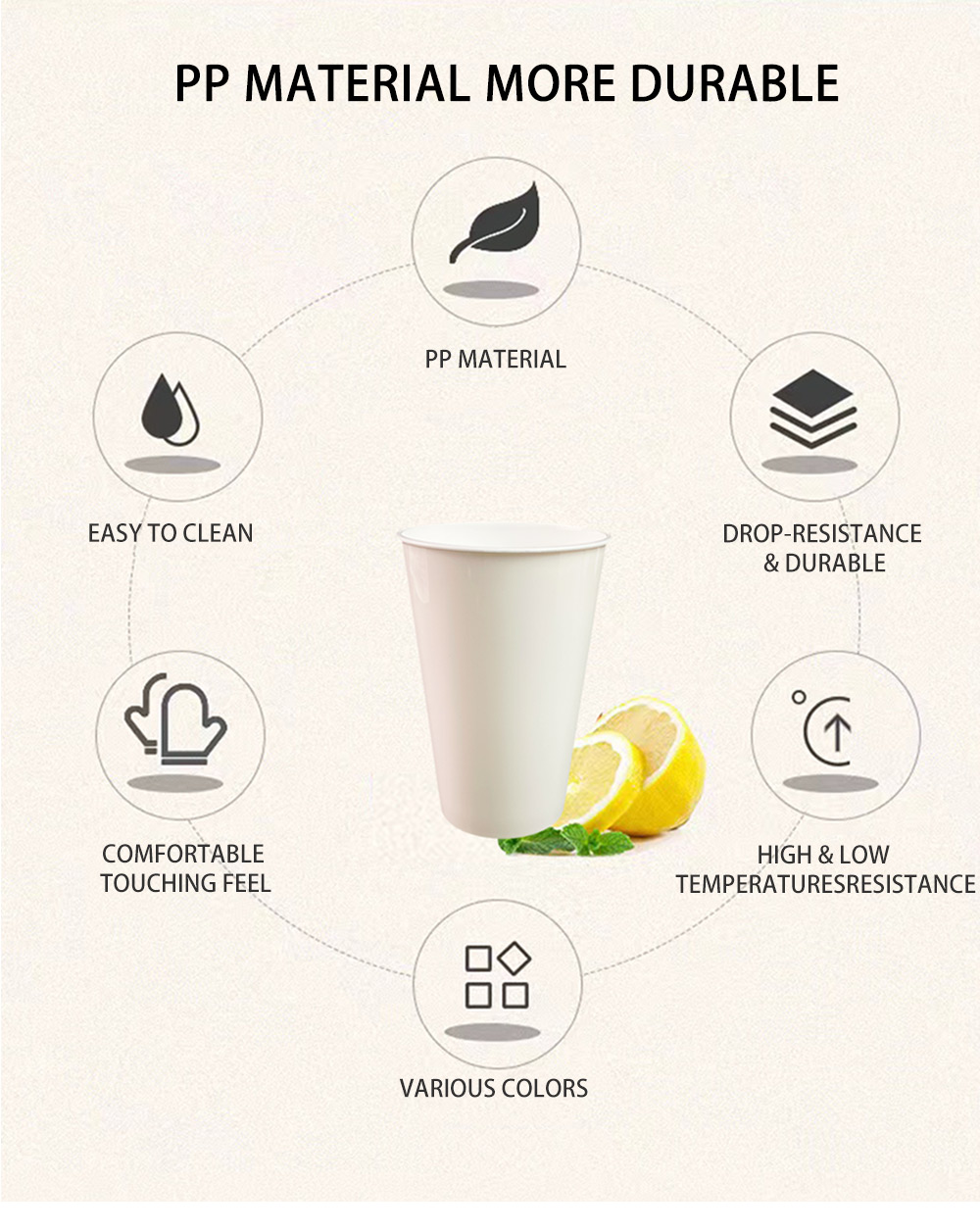 New 500ml rolled edge Plastic tumbler cup6