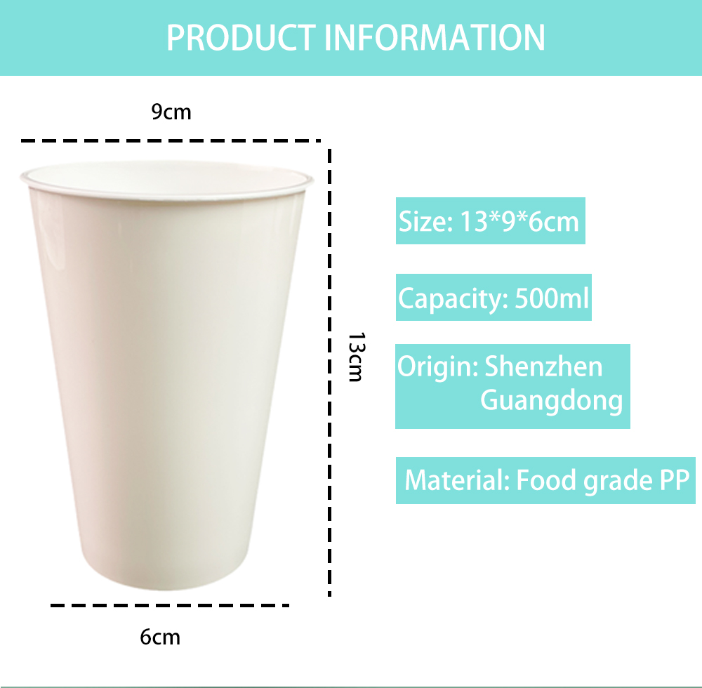 New 500ml rolled edge Plastic tumbler cup5