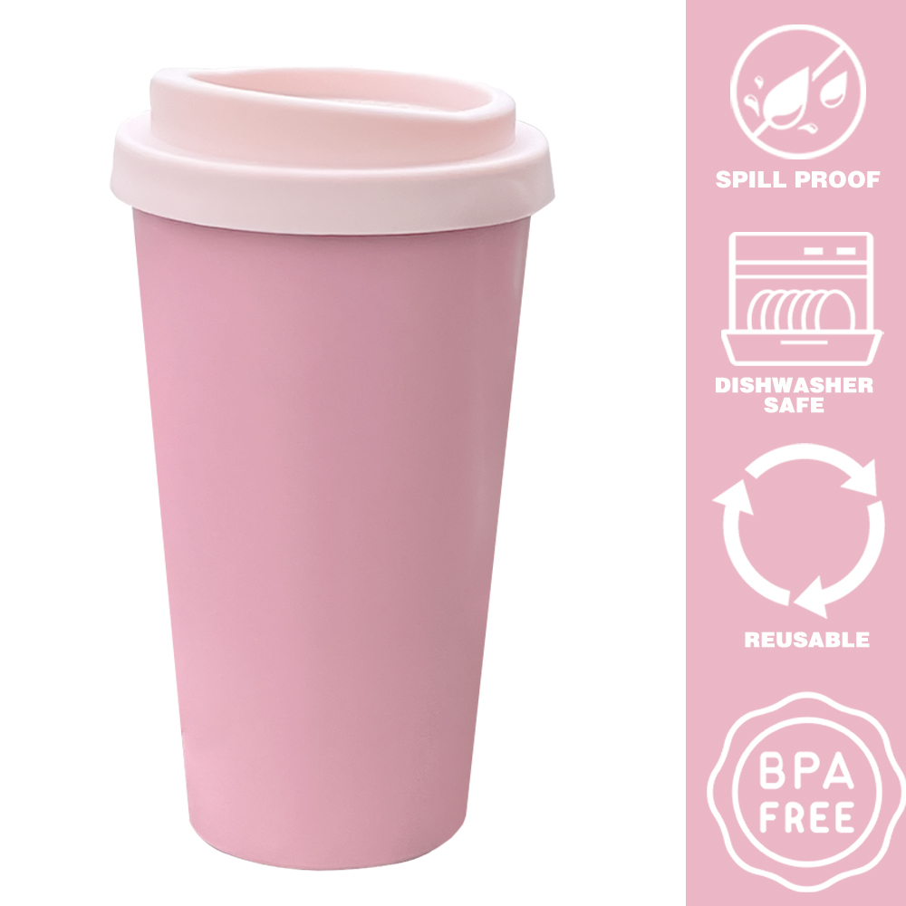 large capacity 600ml reusable bamboo fiber cups with silicone lid3