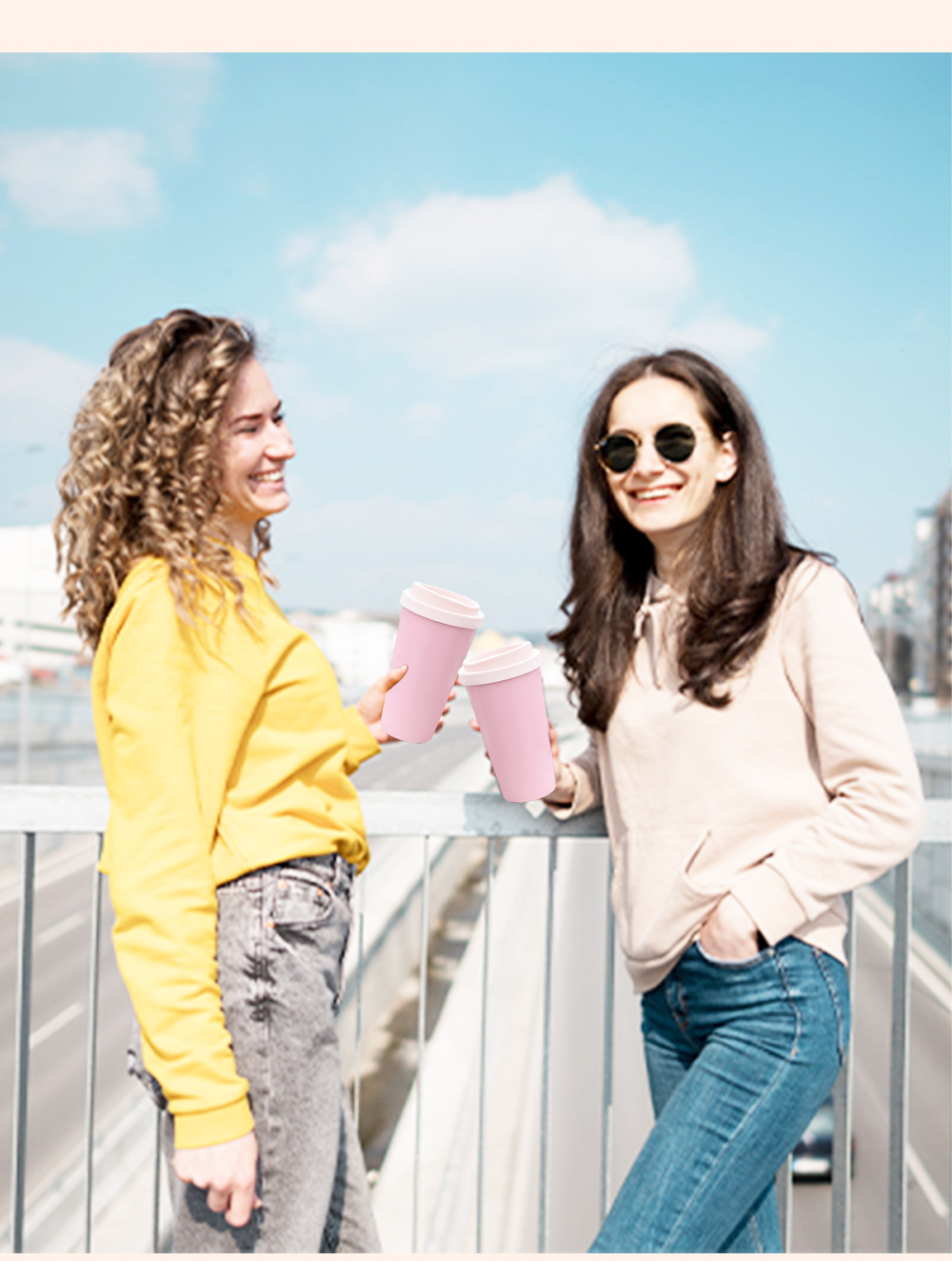 large capacity 600ml reusable bamboo fiber cups with silicone lid5