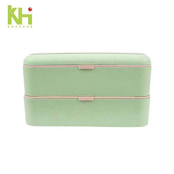 Biodegradable double-layer lunch box