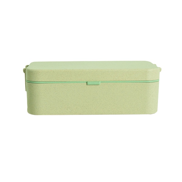 KHF031003—Single layer hidden button bamboo fiber lunch box3