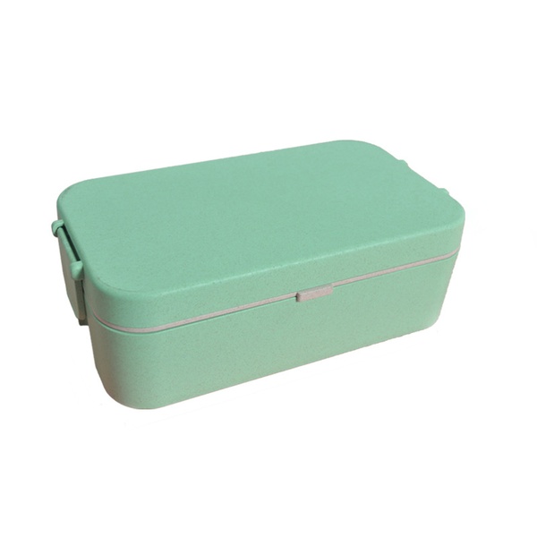 KHF031003—Single layer hidden button bamboo fiber lunch box4