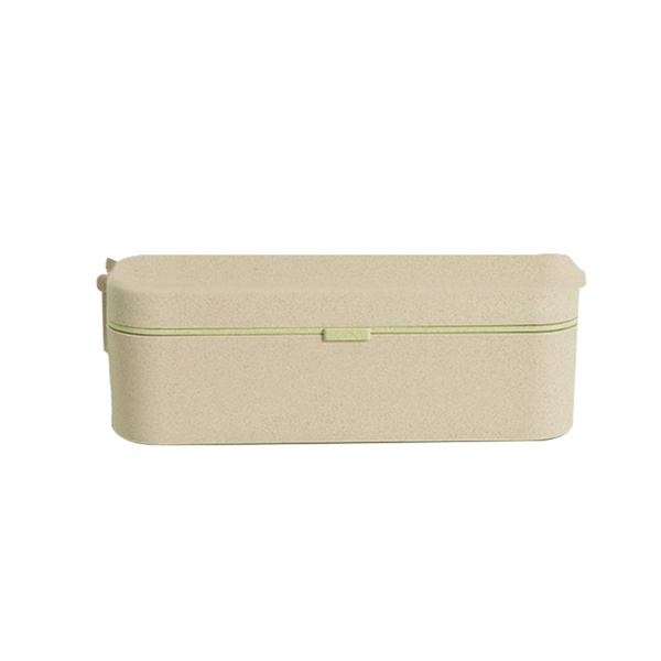 KHF031003—Single layer hidden button bamboo fiber lunch box5