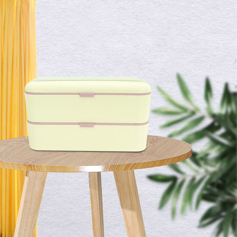 KHF032007—双层绑带式密封竹纤维饭盒