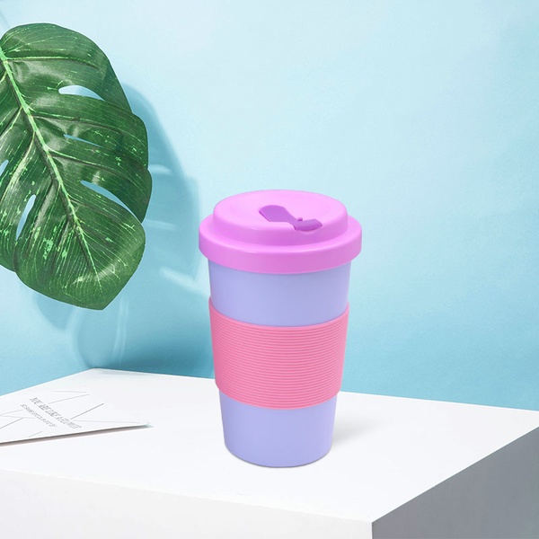 KHB04006-350 ml PLA silica gel spiral mouth cup with cover3