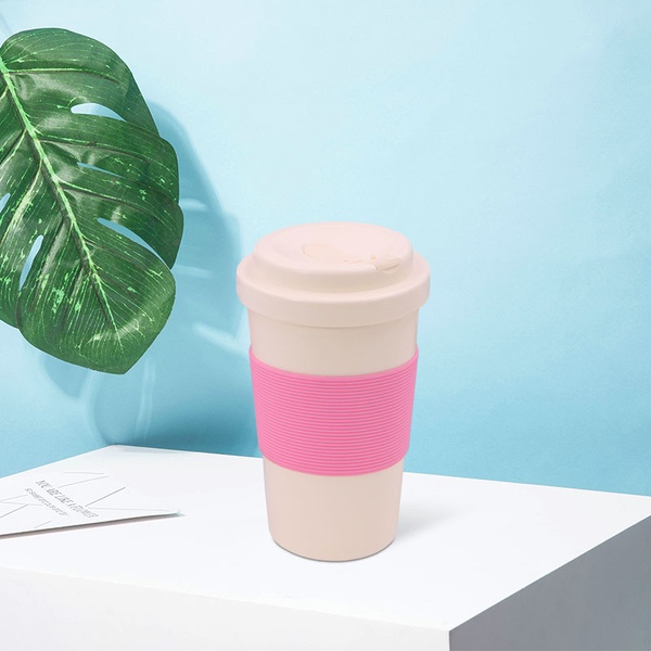 KHB04006-350 ml PLA silica gel spiral mouth cup with cover5