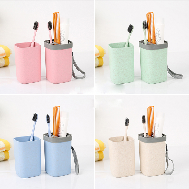 KHB02009—秸秆材料旅行牙刷杯