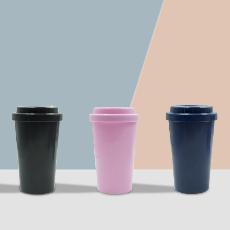 KHB01008—350mlPP塑料带盖密封咖啡杯