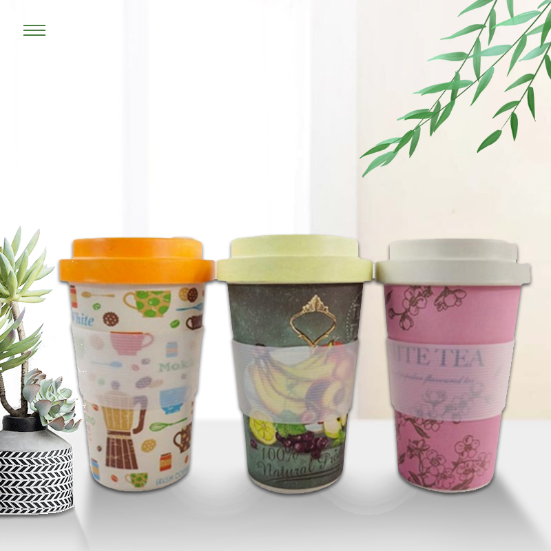 KHB03010—竹纤维密封印刷咖啡杯