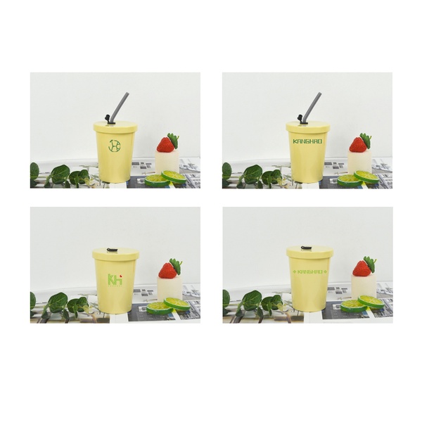 KHB04018-New PLA Degradable Coffee Cup with lid and straw5