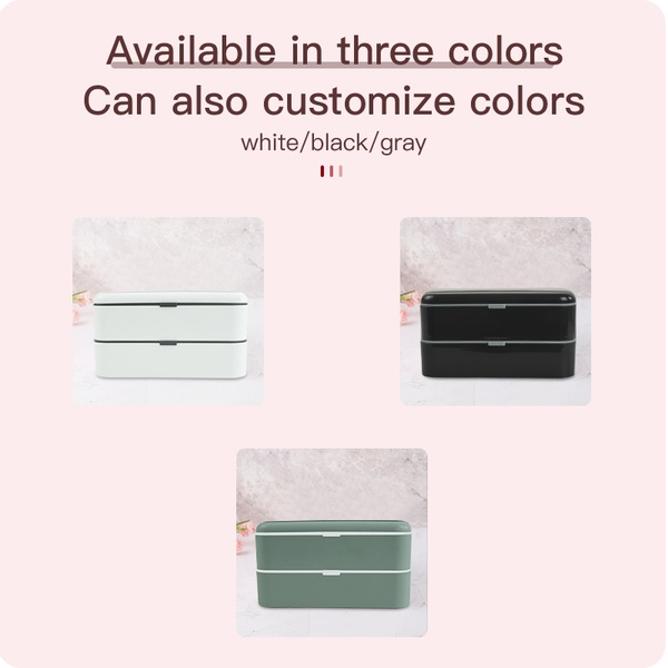 PP plastic strap double - layer patent bento box3