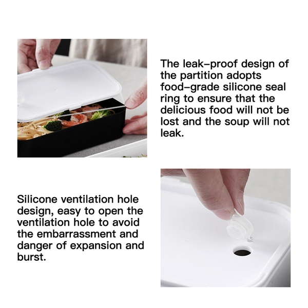 PP plastic strap double - layer patent bento box8