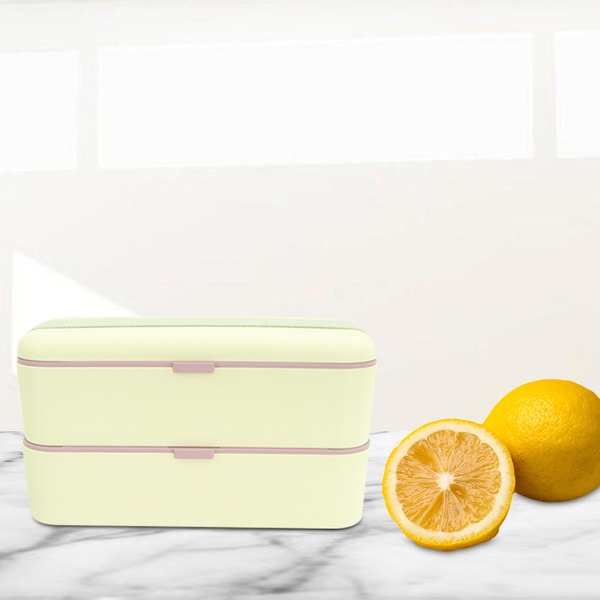 KHF031002-D Eco-friendly reusable  meal box sustainable Bamboo fiber bento box