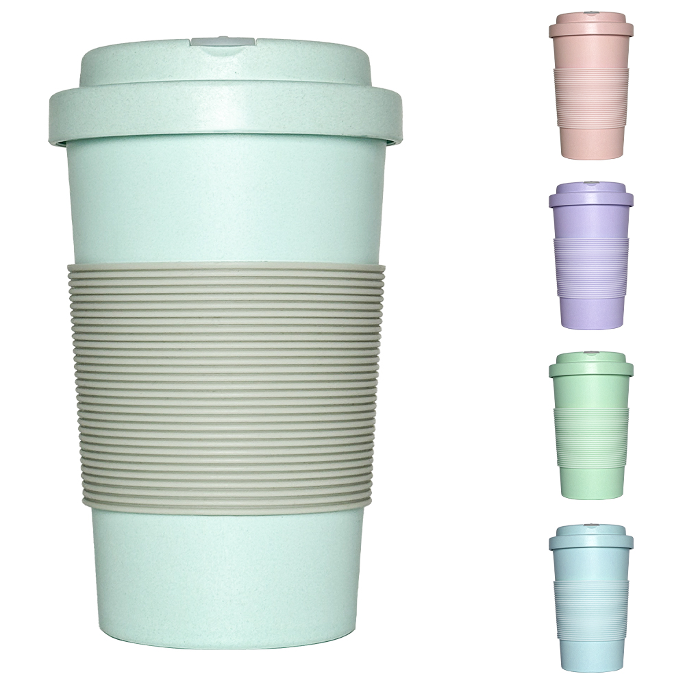 KHB03003-420ml leak-proof bamboo fibre cup with cover