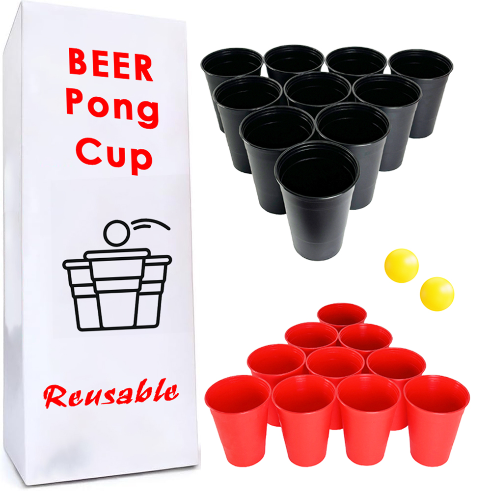 New reusable recycle plastic 16 oz beern pong cups3