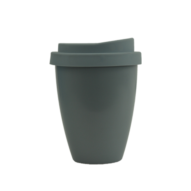 KHB04011-Double layer 350ml PLA silica gel cup with round mouth cover6