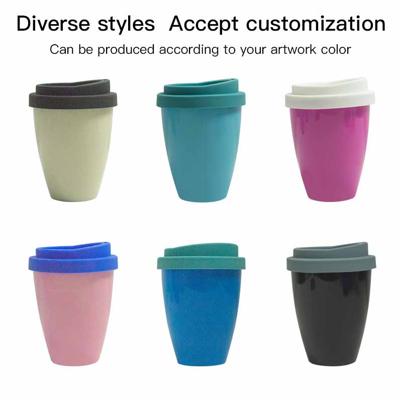 300ml double coloured PLA coffee cup with silicone cover5