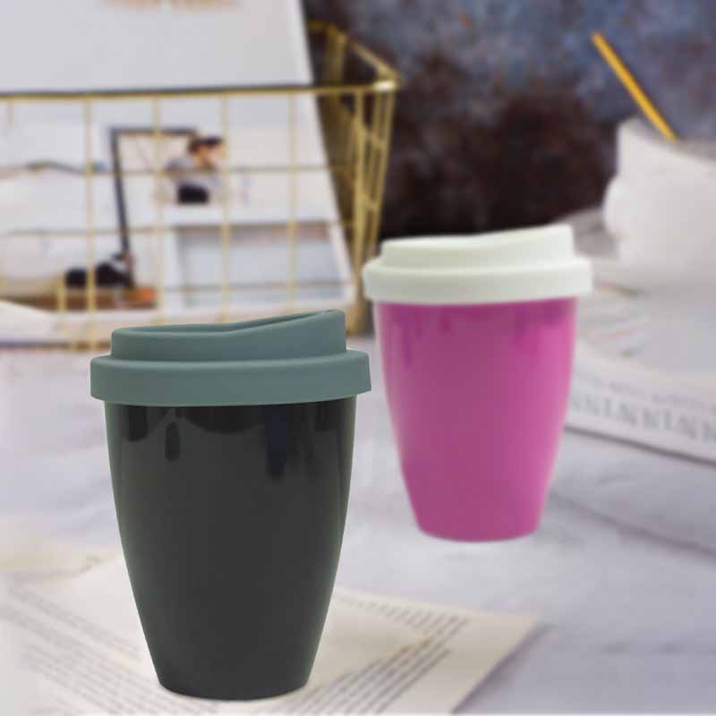 300ml double coloured PLA coffee cup with silicone cover8