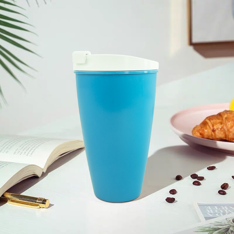 KHB04009-400 ml double PLA coffee cup with lid5
